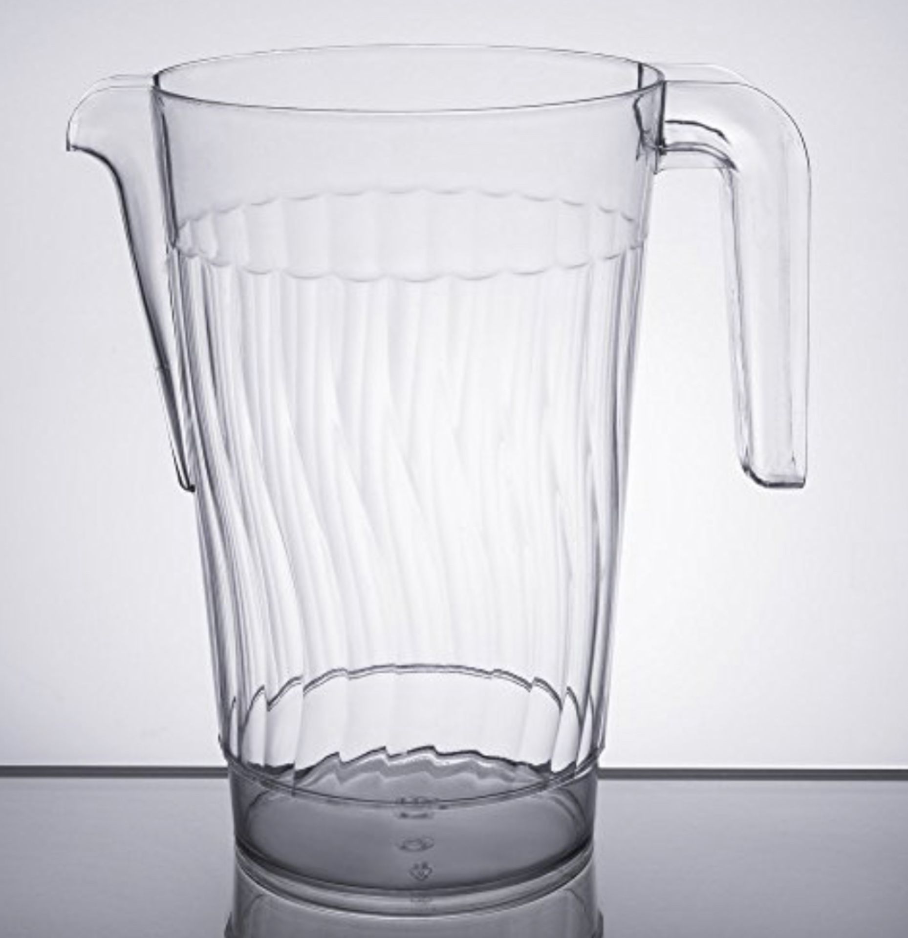 Set of 10 Elegant Jug, Hard Clear Plastic