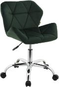 HNNHOME Modern Eris Padded Swivel Fabric Home Office Desk Chair RRP £74.99