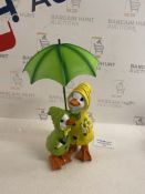 Dally and Declan Duck with Umbrella Garden Ornament