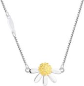 Set of 11 FJ 925 Sterling Silver Daisy Necklace Pendant Unique Design Half Flower Daisy