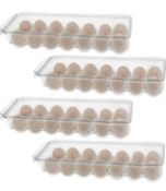 Yesland 4 Pack Refrigerator Egg Storage Bins with Handle and Lid