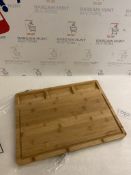 NIUXX Bamboo Chopping Board for Kitchen & 3 Compartments