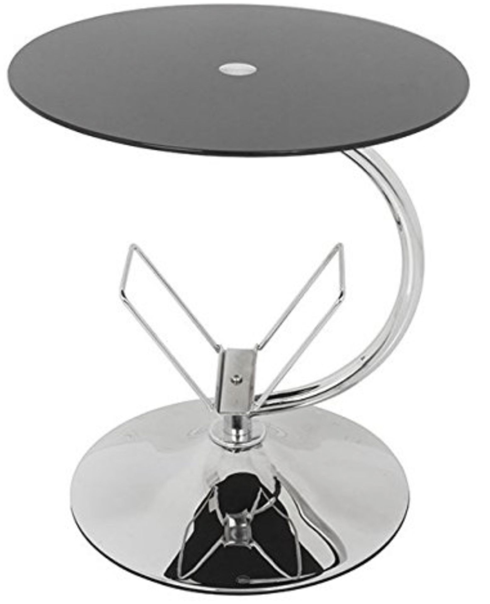 Mahara Black Glass Decorative Side Table RRP £59.99