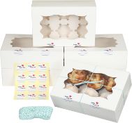 Elftoyer Cupcake Boxes - Individual Cupcake Holders - Multipurpose Boxes, 2 packs of 30 RRP £22