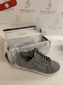 Ladies Grey Lace Shoe Size 36