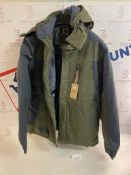R RUNVEL Men's Waterproof Fleece Jacket Windproof Winter Coats Size M RRP £52.99