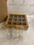 Tea Bag Storage Box with 2 Jars Containers