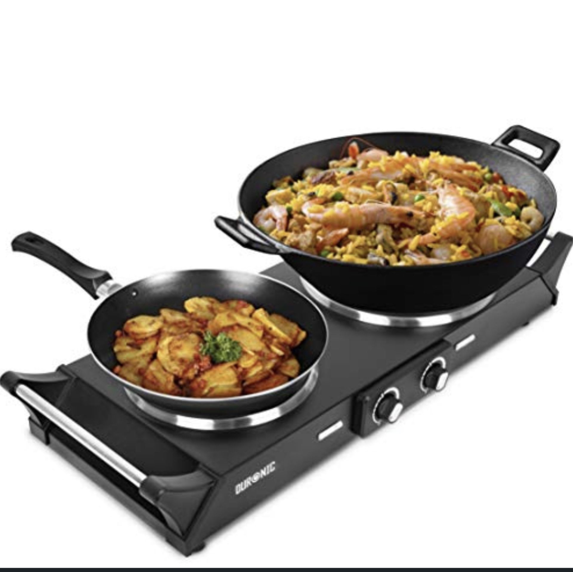 Duronic Hot Plate HP2BK Table Top Cooking RRP £42.99