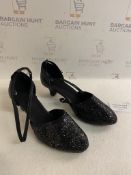 OCHENTA Womens Sequined Leather Pointed Toe Size 42 RRP £44.99