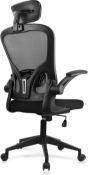 JAJALUYA Ergonomic Office Chair Mesh with Adjustable Headrest and Lumbar Support RRP £107.99