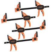 Jorgensen Woodworking 4 Pack Quick Release Ratchet Bar Clamps