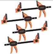 Jorgensen Woodworking 4 Pack Quick Release Ratchet Bar Clamps