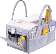 RRP £90 set of 6 x Baby Diaper Caddy Organizer - Gift Caddy Nursery Bin with Waterproof Liner