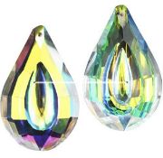 SRunDe 20pcs Colourful Concave Teardop Lamp Prism Chandelier Crystals