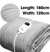 Purus Grey Luxurious Electric Heated Throw RRP £42.99