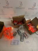 Set of 3 Remote Control Red Heart Lights