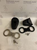 Y&S Chrome Heavy Duty Double Lock 3 Hinge Handcuffs, set of 2 RRP £60