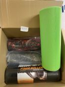 Set of 4 Fitness Exercise Foam Rollers