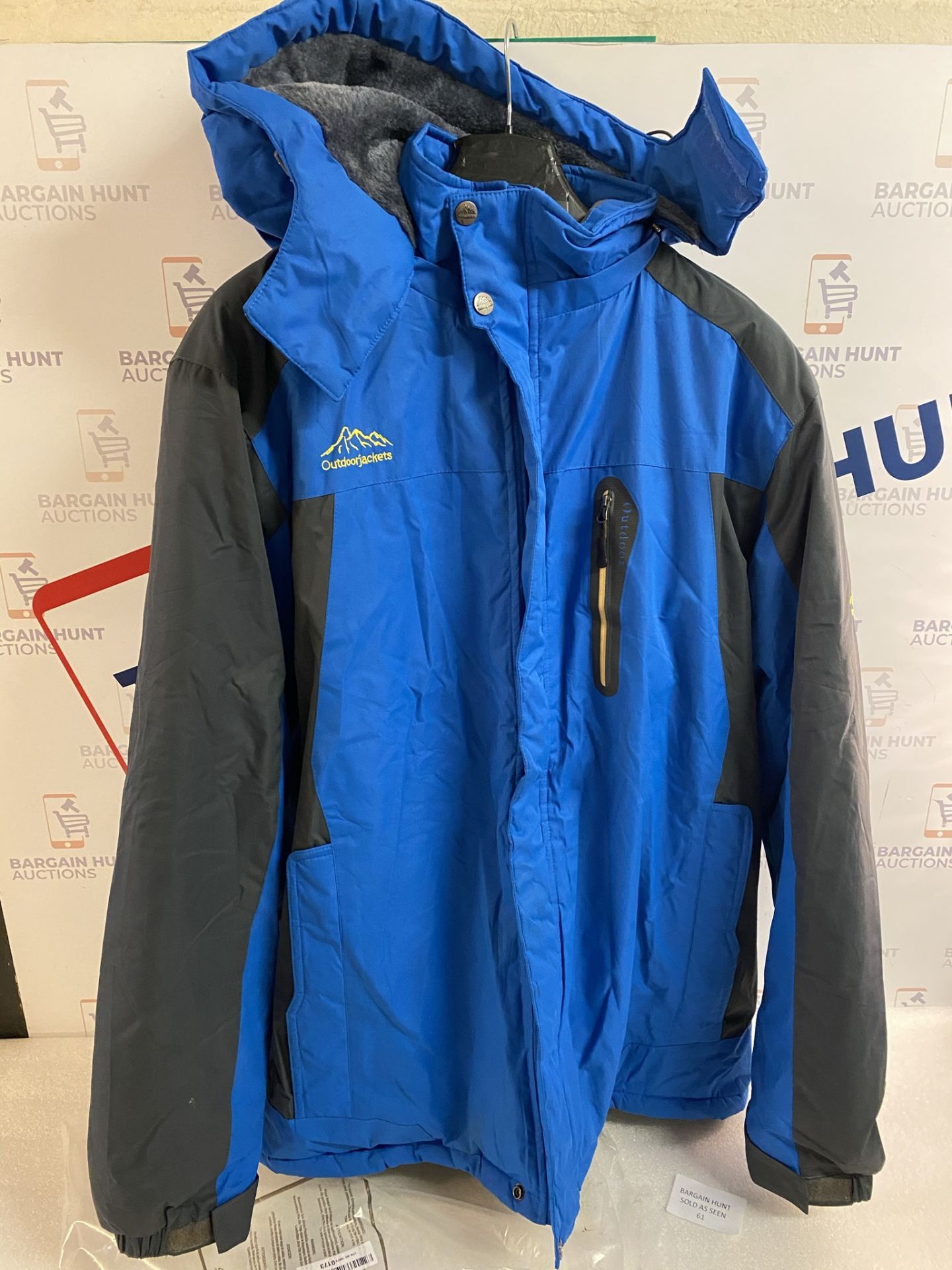 R RUNVEL Men's Waterproof Fleece Jacket Windproof Winter Coat Size XL RRP £54.99