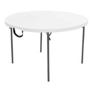 Lifetime 4ft Round Light Commercial Fold-In-Half Table RRP £89
