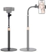 RRP £80 Set of 4 x Tencro Webcam Stand Phone Holder Desktop Flexible Gooseneck Video Stand