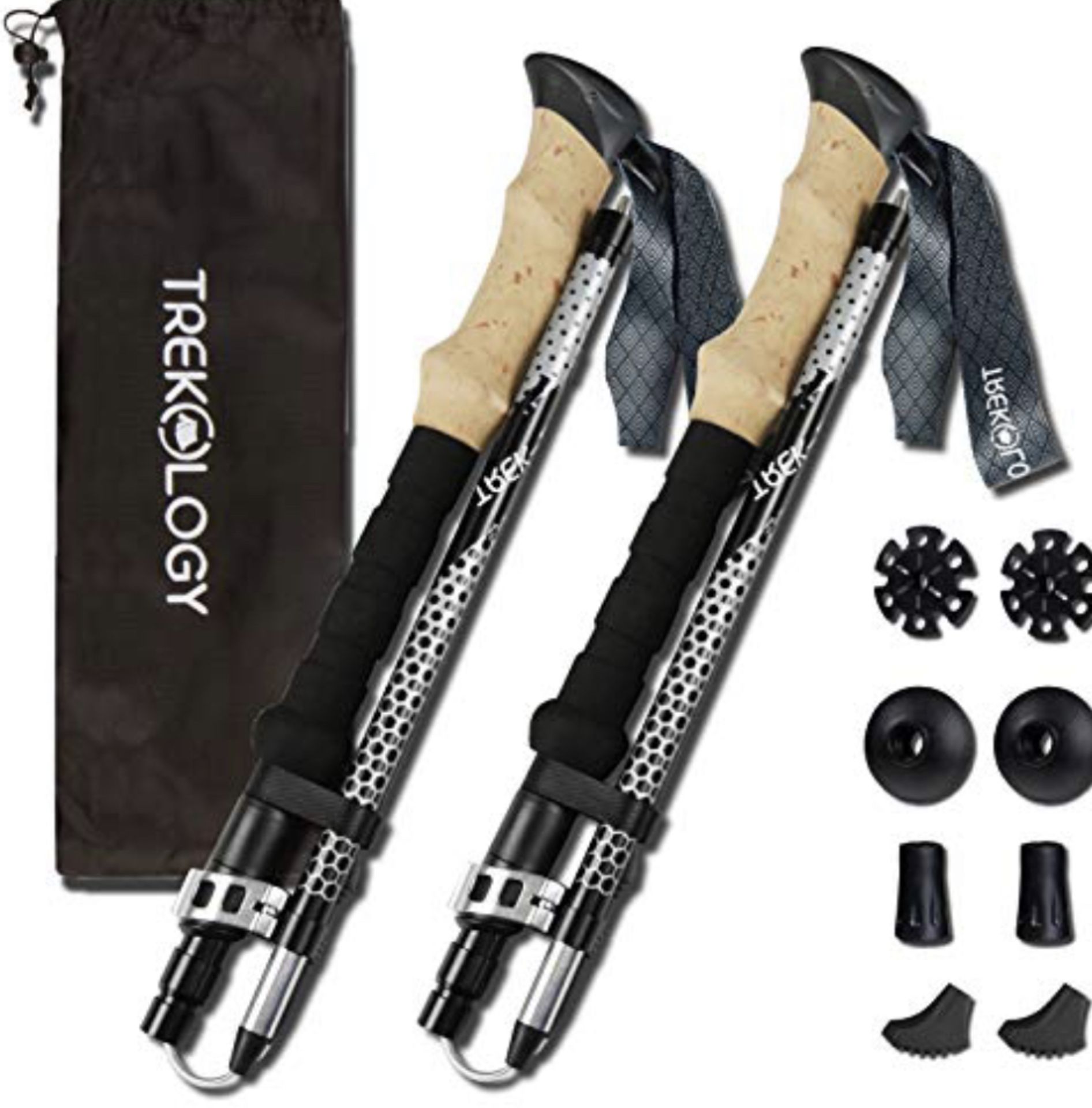 RRP £250 set of 10 Trek-Z Collapsible Tri-Fold Trekking Poles, RRP £25 Each