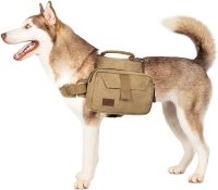 RRP £72 set of 2 x OneTigris Dog Backpack for Hiking Dog Harness Backpack with Side Pockets