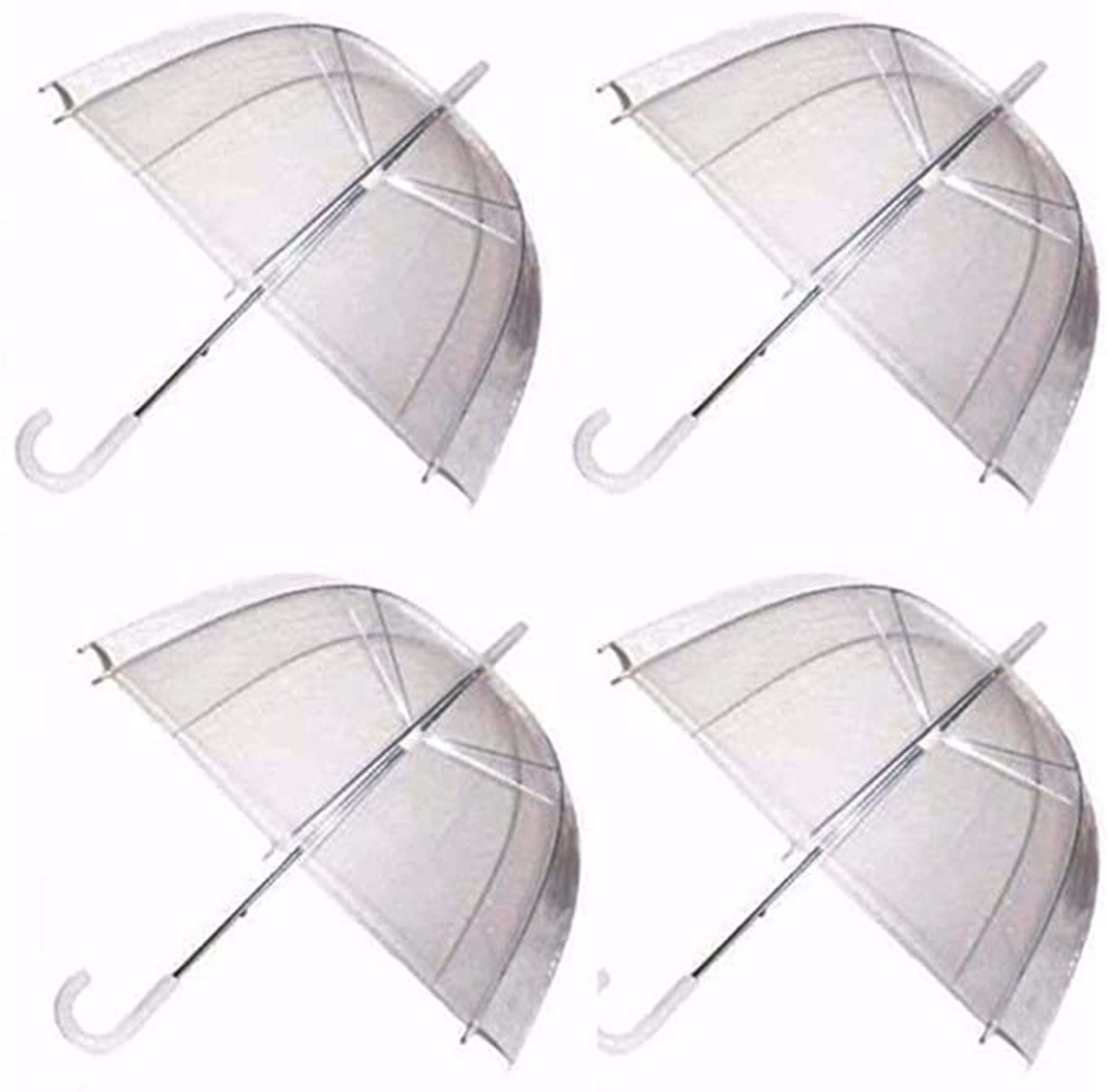 RRP £120 GadgetKing 14 x Set Dome Birdcage Transparent PVC Wedding Brolly Clear Bubble