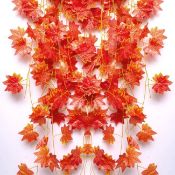 RRP £264 set of 22 Packs of Boic 12pcs Artificial Maple Leaf Autumn Vine Leaf Wreath, RRP £12 Each