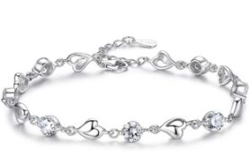 Selead 999 Silver Jewellery Elegant Womens Bracelet RRP £41.99