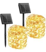 Solar String Lights 2pc Packs, Set of 2