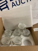 Tebery 6 Pack Glass Round Storage Jars