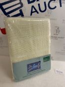 Family Bedding 100% Pure Cotton Extra Soft Cozy Cellular Blanket, Single