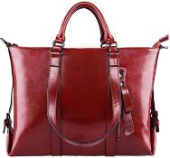 S-Zone 3-Way Ladies Women's Cow Split Leather Tote Bag RRP £59.99