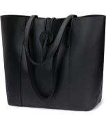 S-ZONE Large Vintage Leather Tote Bag 15" Laptop Shoulder Bag RRP £59.99