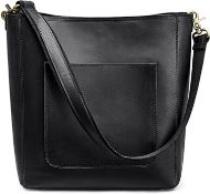 S-ZONE Women Vintage Genuine Leather Bucket Tote Bag RRP £65.99