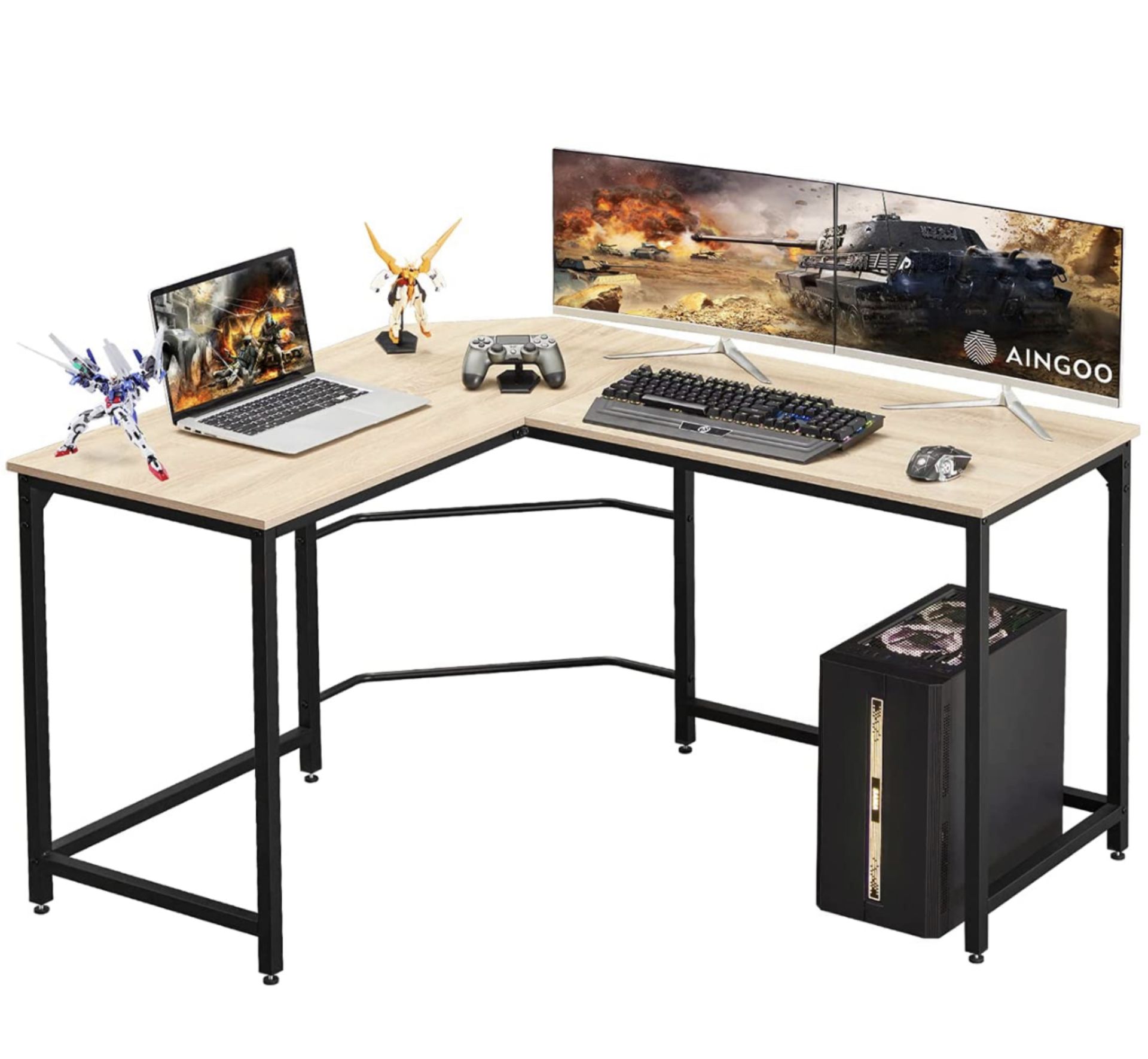 Aingoo Corner Desk L-Shaped Sturdy Office Desk Workstation RRP £85.99