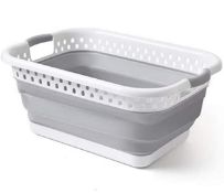 Delgeo Large Capacity Laundry Baskets Colapsible, Set of 2 RRP £34