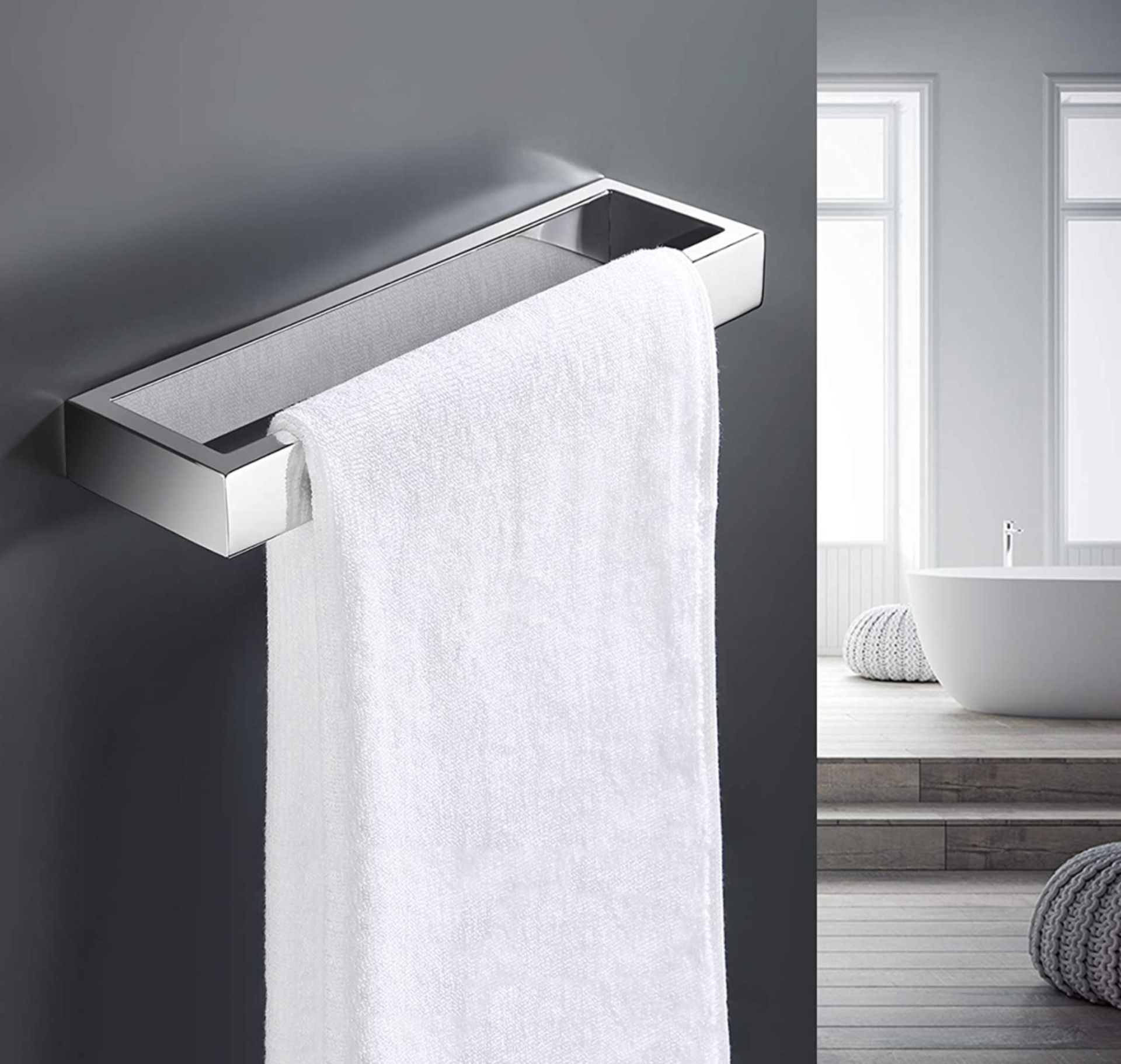 KES Bathroom Towel Holder SUS304 Stainless Steel, Set of 3 RRP £84