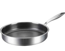Winsdom Stainless Steel Large Induction Deep Frying Pan RRP £39.99