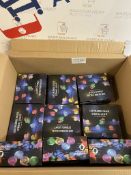 RRP £126 Set of 9 x LED Solar Fairy Lights Outdoor Waterproof IP65 24Ft Crystal Ball Lights