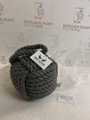 Nautical Rope Knot Weighted Fabric Doorstop