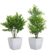 RRP £143 Set of 13 ASHINER Pack of 2 Artificial Plants Indoor in Pots