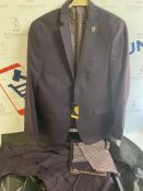 Men's Classic 3 Piece Suit Including 2 Button Double Vent Blazer (for size see image)