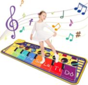 sanlinkee Piano Mat for Kids,Musical Dance Mat Keyboard with 45+ Sounds