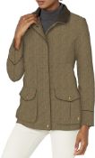 Joules Womens Fieldcoat Tweed Jacket - Grentweed, UK 8 RRP £249