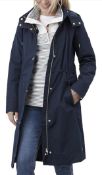 Joules Womens Taunton Waterproof Raincoat - Marine Navy, UK 16 RRP £129