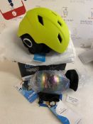 Odoland Ski Helmet with Goggles, Small