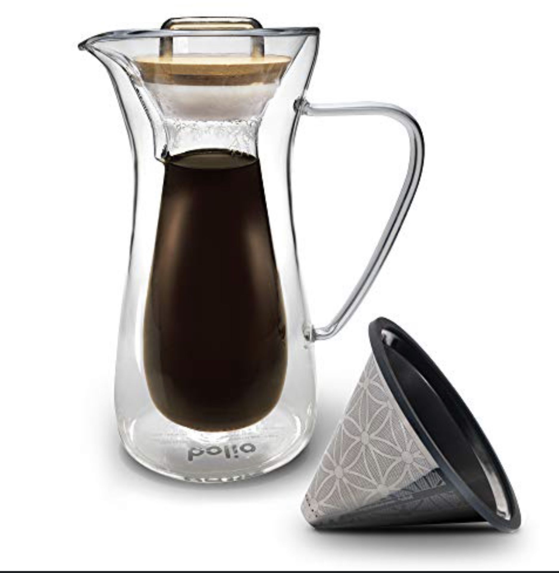 Bolio Pour Over Double Wall Glass Decanter RRP £39.99