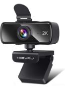 RRP £242 Set of 11 x 2K Webcam with Microphone for PC and Laptop Hiievpu USB Webcam